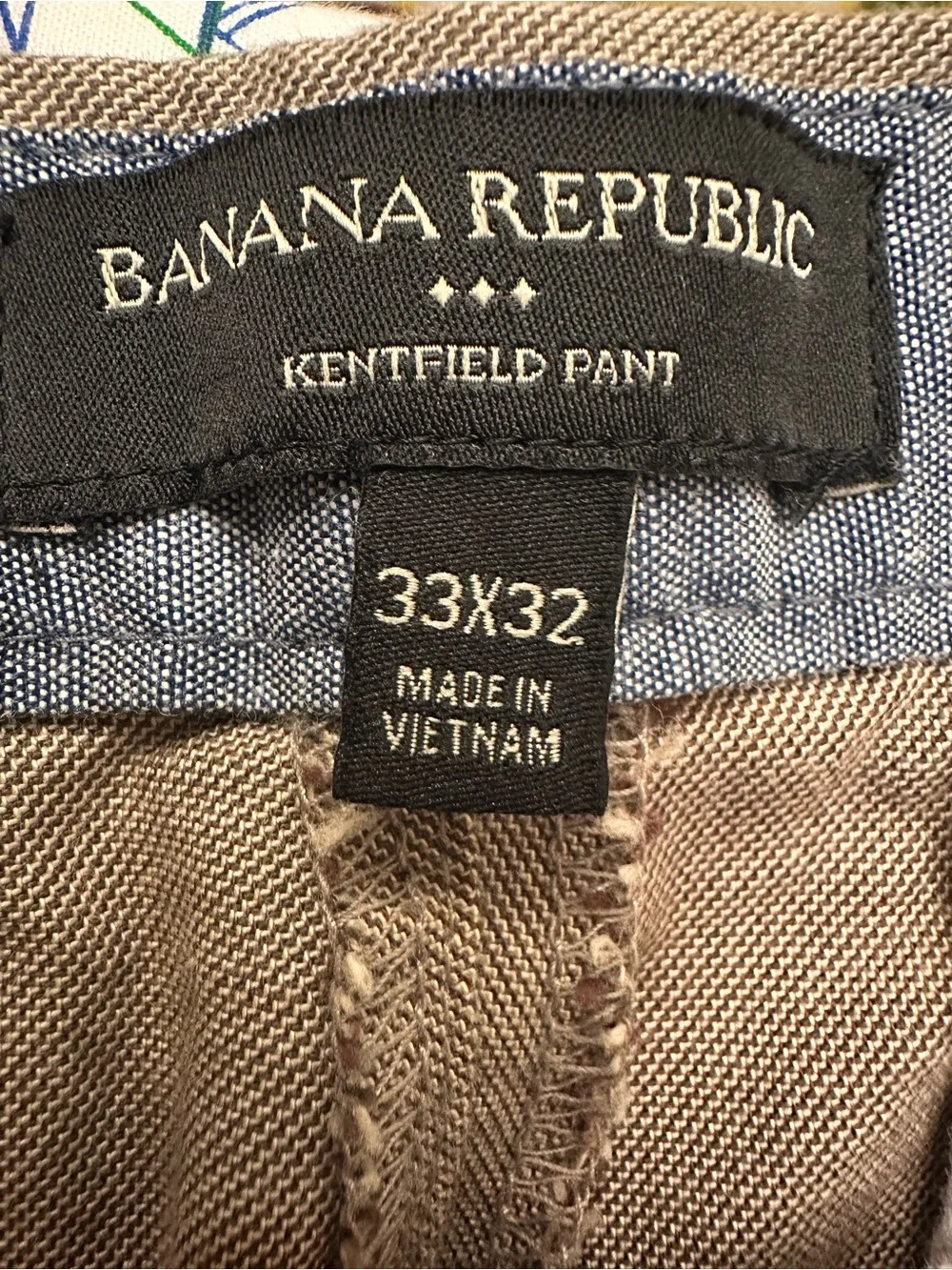Banana Republic Kentfield Vintage Straight Pants NWOT 33x32 Brown $70 MSRP